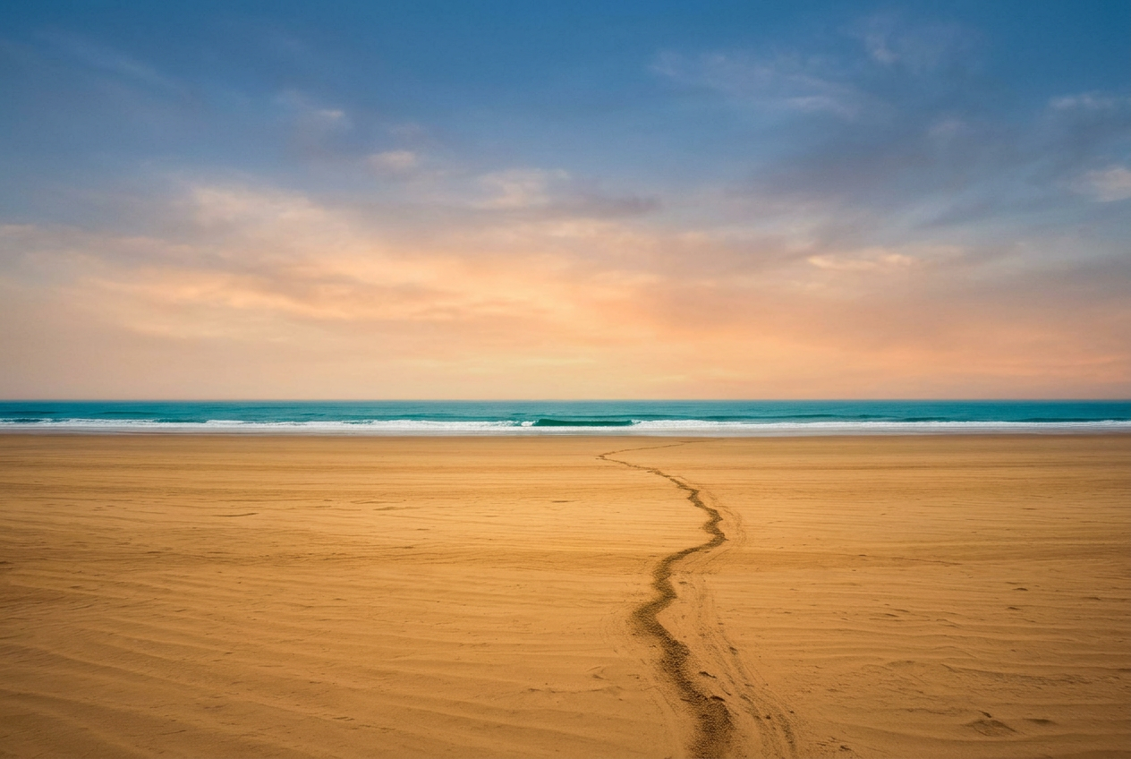 Tropical beach after editing